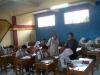 Gubernur Banten Rano Karno saat meninjau pelaksanaan UN di Serang