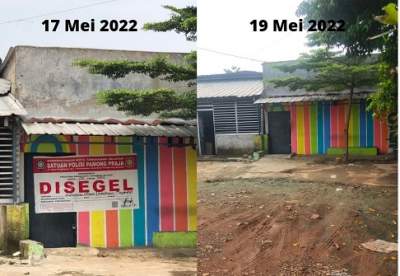 Lokasi Warem di Ruko Roxy Ciputat yang Segelnya Hilang