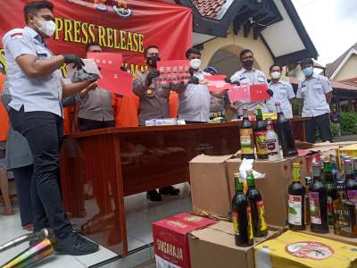 Jelang Nataru,  Polres Serang Kota Amankan Miras dan Narkotika