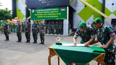 Dandim 0510/Tigaraksa Pimpin Sertijab  Danramil Serta Perwira