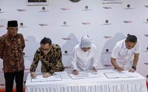 Menko PMK, Muhadjir Effendy dalam jumpa pers di Kemenko PMK, Jakarta, Selasa (12/9/2023).