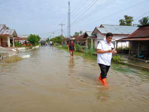 Diguyur Hujan, Desa Gempolan Serdang Bedagai Terendam Banjir