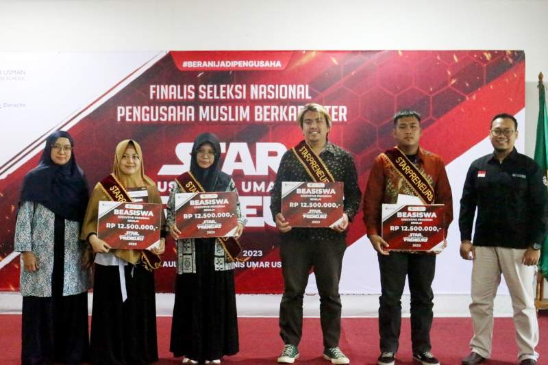 Para peserta kegiatan Starpreneurs, dalam tahap final di Gedung Khadijah Learning Center, Tangerang Selatan, Minggu (25/6/2023).