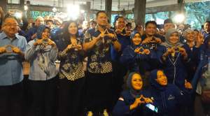Ketua Umum partai Demokrat, Agus Harimurti Yudhoyono saat safari politik bersama kader dan Anggota Fraksi Demokrat DPRD Kota Tangsel.